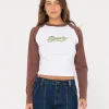 Rusty Norty Long Sleeve Raglan Baby Tee | Womens Tees & Tanks