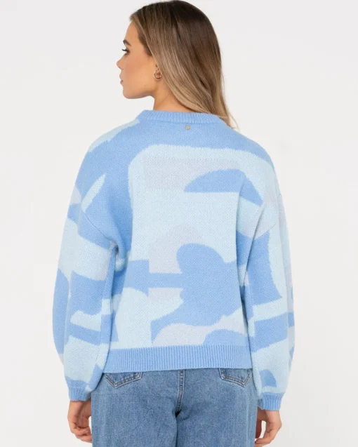 Rusty Oceano Oversize Crew Neck Knit | Womens Knitwear