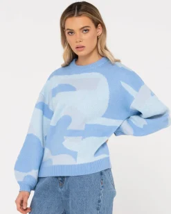 Rusty Oceano Oversize Crew Neck Knit | Womens Knitwear