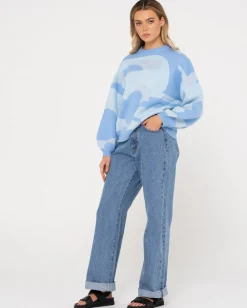 Rusty Oceano Oversize Crew Neck Knit | Womens Knitwear