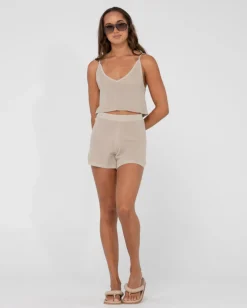 Rusty Ophelia High Waisted Knit Short | Womens Overswim