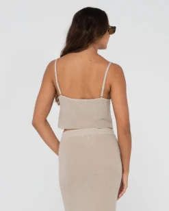 Rusty Ophelia Relaxed Knit Cropped Cami | Womens Overswim