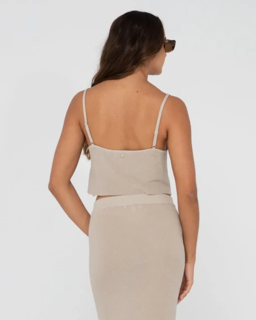Rusty Ophelia Relaxed Knit Cropped Cami | Womens Overswim