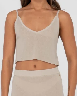 Rusty Ophelia Relaxed Knit Cropped Cami | Womens Overswim