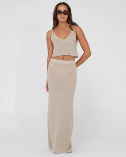 Rusty Ophelia Relaxed Knit Cropped Cami | Womens Overswim
