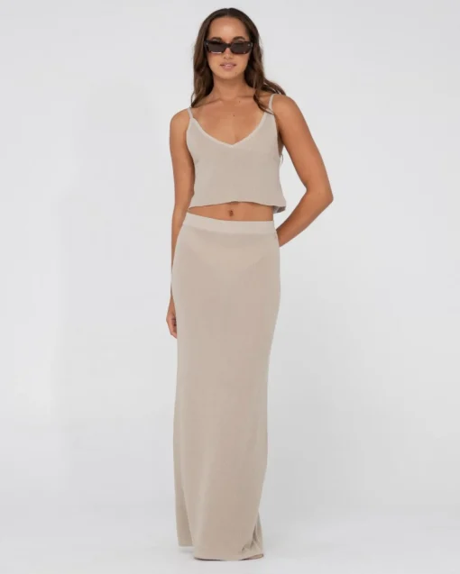 Rusty Ophelia Relaxed Knit Cropped Cami | Womens Overswim
