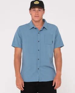 Rusty Overtone Short Sleeve Linen Shirt Boys | Kids Tops