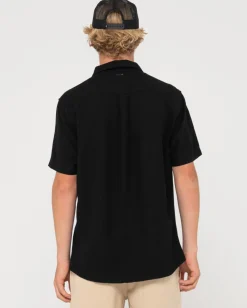Rusty Overtone Short Sleeve Linen Shirt | Mens Shirts