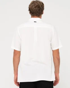 Rusty Overtone Short Sleeve Linen Shirt | Mens Shirts