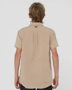 Rusty Overtone Short Sleeve Linen Shirt Boys | Kids Tops