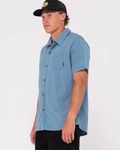 Rusty Overtone Short Sleeve Linen Shirt Boys | Kids Tops