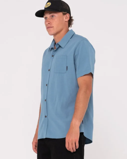 Rusty Overtone Short Sleeve Linen Shirt Boys | Kids Tops