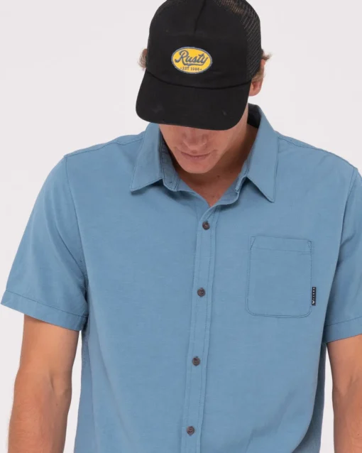 Rusty Overtone Short Sleeve Linen Shirt Boys | Kids Tops