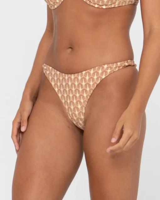 Rusty Panama Printed Brazilian Bikini Bottom | Womens Bikinis