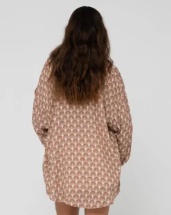 Rusty Panama Printed Oversized Long Sleeve Shirt | Womens Shirts