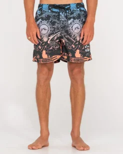 Rusty Paste Up Printed 19\\ | Mens Elastic Waist
