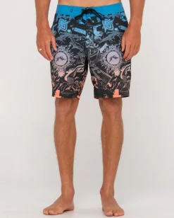 Rusty Paste Up Printed 20\\ | Mens Fixed Waist