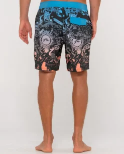 Rusty Paste Up Printed 20\\ | Mens Fixed Waist
