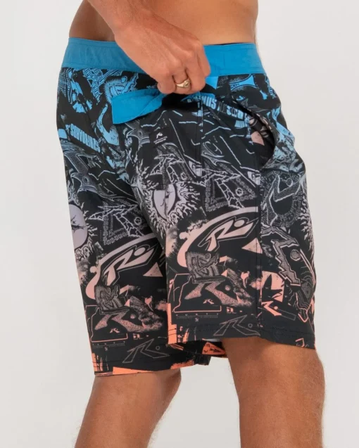 Rusty Paste Up Printed 20\\ | Mens Fixed Waist