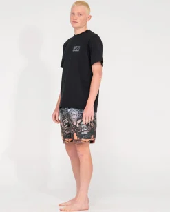 Rusty Paste Up Printed 19\\ | Mens Elastic Waist