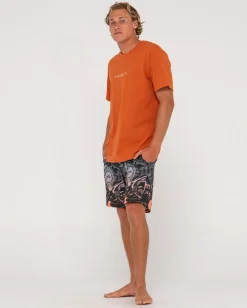 Rusty Paste Up Printed 20\\ | Mens Fixed Waist