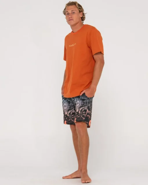 Rusty Paste Up Printed 20\\ | Mens Fixed Waist