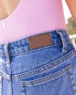 Rusty Penny Kick Flare High Waisted Denim Short | Womens Denim