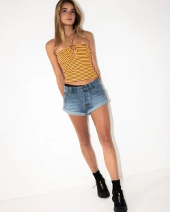 Rusty Pheonix Low Rise Mini Denim Short | Womens Denim