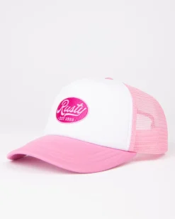 Rusty Pit Stop 5 Panel Trucker Cap | Womens Caps & Hats