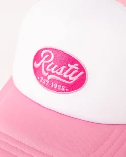 Rusty Pit Stop 5 Panel Trucker Cap | Womens Caps & Hats