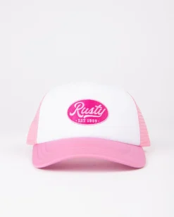 Rusty Pit Stop 5 Panel Trucker Cap | Womens Caps & Hats