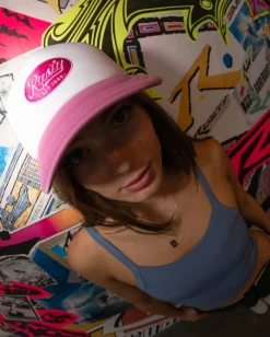 Rusty Pit Stop 5 Panel Trucker Cap | Womens Caps & Hats