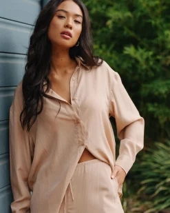 Rusty Porter Oversized Long Sleeve Shirt | Womens Fashion Tops