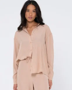 Rusty Porter Oversized Long Sleeve Shirt | Womens Shirts