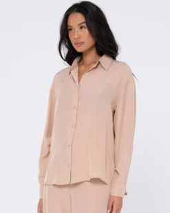 Rusty Porter Oversized Long Sleeve Shirt | Womens Shirts