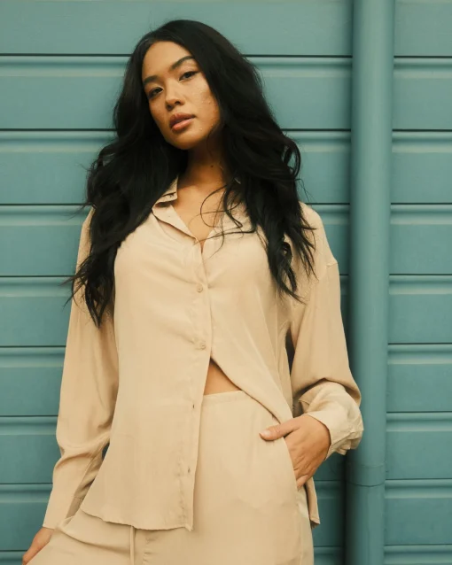 Rusty Porter Oversized Long Sleeve Shirt | Womens Shirts