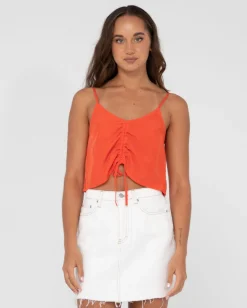 Rusty Porter Ruched Cami Crop Top | Womens Fashion Tops