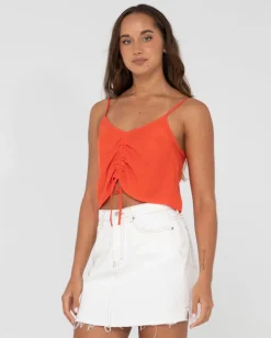 Rusty Porter Ruched Cami Crop Top | Womens Fashion Tops