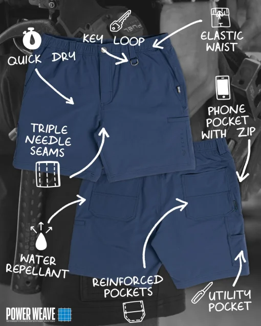 Rusty Powerweave Quick Dry Work Short | Shorts
