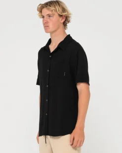 Rusty Razor Blade Short Sleeve Rayon Shirt | Mens Shirts