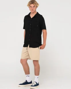 Rusty Razor Blade Short Sleeve Rayon Shirt | Mens Shirts