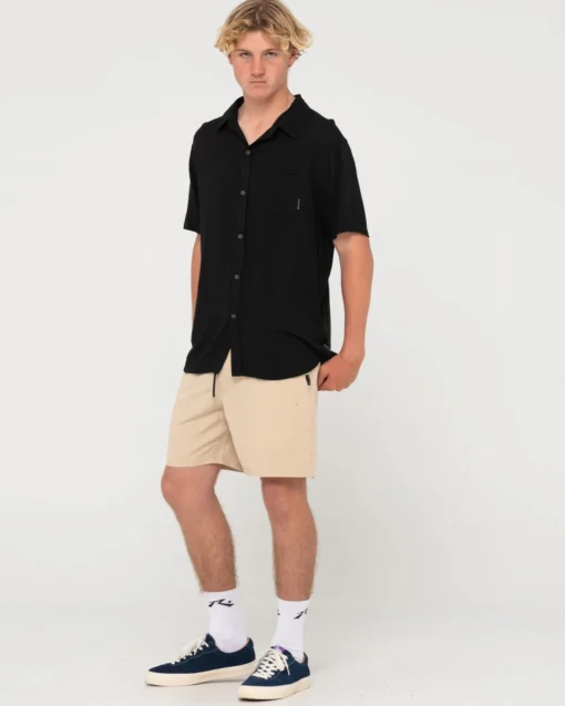 Rusty Razor Blade Short Sleeve Rayon Shirt | Mens Shirts