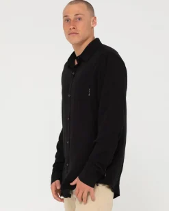 Rusty Razor Long Sleeve Rayon Shirt | Mens Shirts