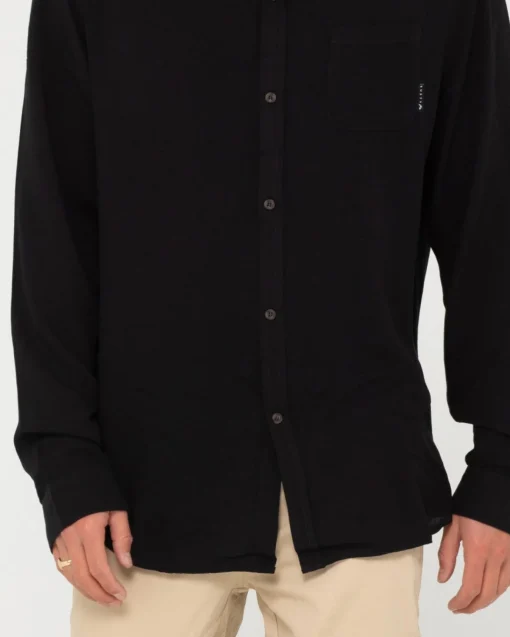 Rusty Razor Long Sleeve Rayon Shirt | Mens Shirts