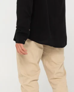 Rusty Razor Long Sleeve Rayon Shirt | Mens Shirts
