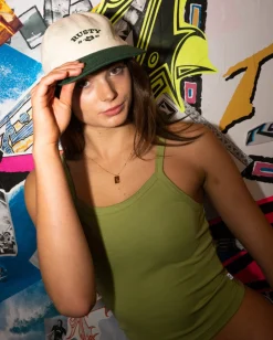 Rusty Retro Rae Embroidered Adjustable Cap | Womens Caps & Hats