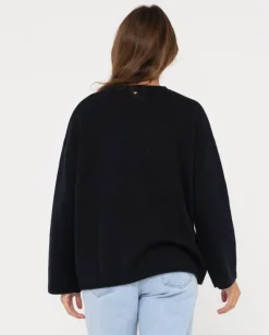 Rusty Rider Relaxed Crew Neck Knit | Womens Knitwear