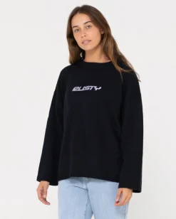 Rusty Rider Relaxed Crew Neck Knit | Womens Knitwear