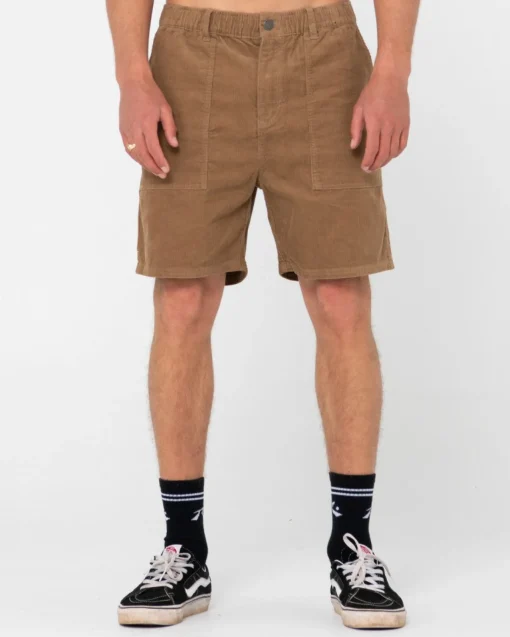 Rusty Rigglet Cord Workwear Elastic Short | Mens Shorts