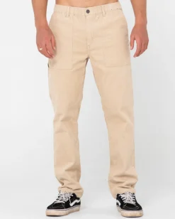 Rusty Rigglet Workwear Straight Fit Elastic Pant | Mens Pants